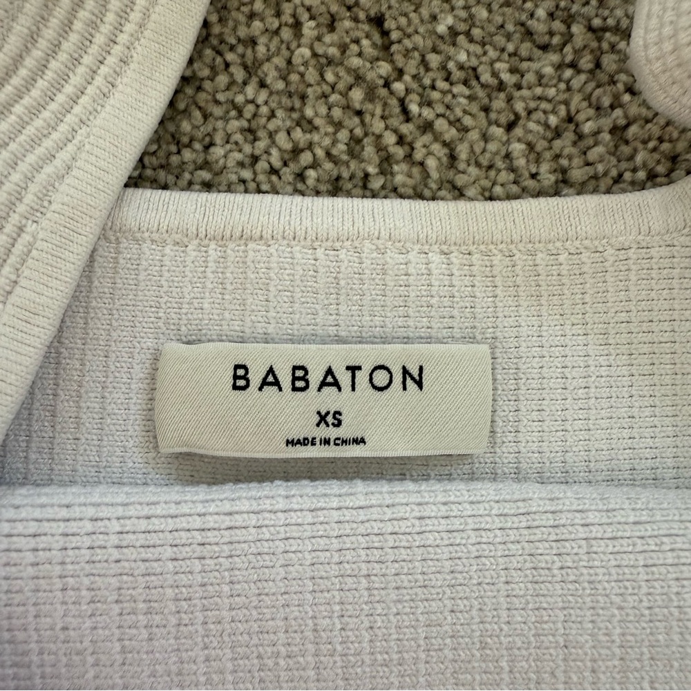 Babaton White Ribbed Tank Top - Picture 3 of 4